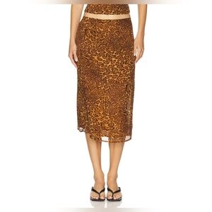 NWT Superdown Duchis Skirt Size Medium in Leopard